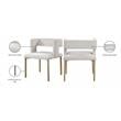 Maklaine Contemporary Soft Cream Velvet Dining Chair (Set of 2)