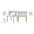 Maklaine Contemporary Soft Cream Velvet Dining Chair (Set of 2)