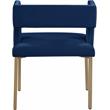 Maklaine Contemporary Soft Navy Velvet Dining Chair (Set of 2)