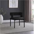 Maklaine Contemporary Soft Black Velvet Dining Chair (Set of 2)