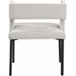 Maklaine Contemporary Soft Cream Velvet Dining Chair (Set of 2)