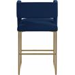 Maklaine Contemporary Soft Navy Velvet Counter Stool (Set of 2)