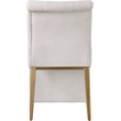 Maklaine Contemporary Soft Cream Velvet Dining Chair (Set of 2)