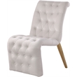 Maklaine Contemporary Soft Cream Velvet Dining Chair (Set of 2)
