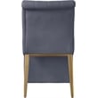Maklaine Contemporary Soft Gray Velvet Dining Chair (Set of 2)