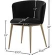 Maklaine Contemporary Soft Black Velvet Dining Chair (Set of 2)