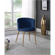 Maklaine Contemporary Soft Navy Velvet Dining Chair (Set of 2)