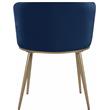 Maklaine Contemporary Soft Navy Velvet Dining Chair (Set of 2)