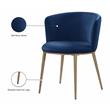 Maklaine Contemporary Soft Navy Velvet Dining Chair (Set of 2)