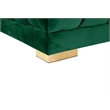 Maklaine Contemporary Deep Biscuit Tufted Green Velvet 3pc. Sectional