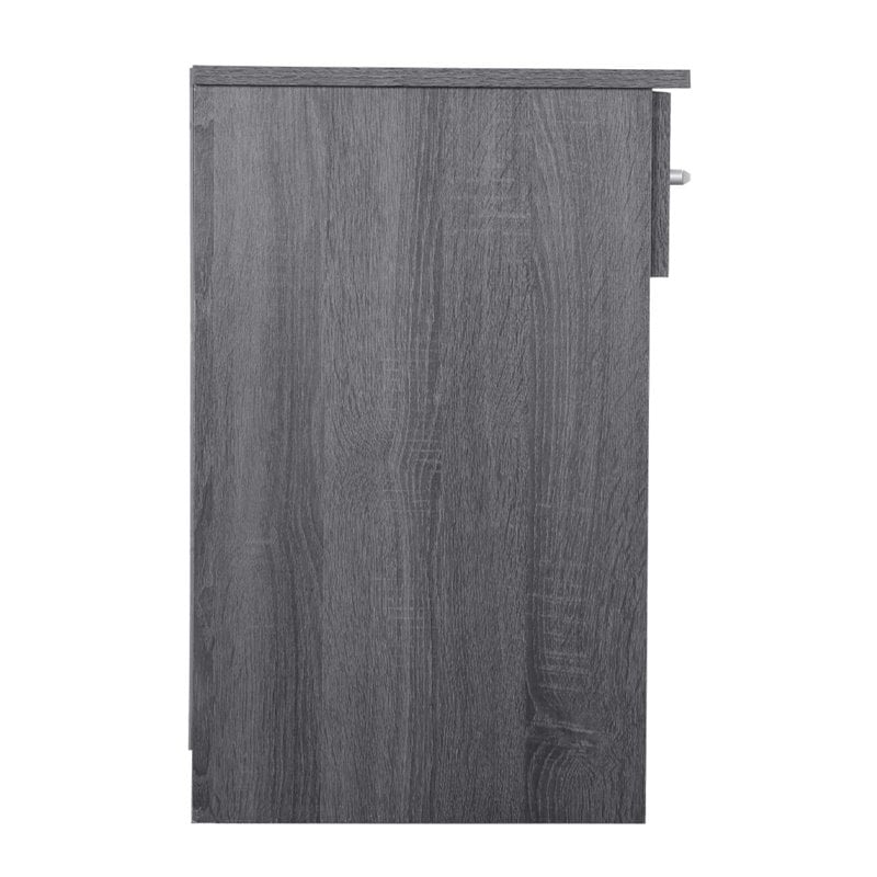 Maklaine Modern / Contemporary 1 Drawer RTA Nightstand in Gray