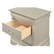 Maklaine Contemporary 2 Drawer Nightstand in Silver Champagne