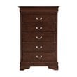 Maklaine Contemporary Engineered Wood 5-Drawers Bedroom Chest in Cappuccino