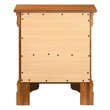 Maklaine Contemporary Manufactured Wood 2 Drawer Nightstand in Oak