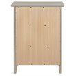 Maklaine Contemporary 3 Drawer Nightstand in Silver Champagne