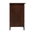 Maklaine Contemporary 3 Drawer Nightstand in Cappuccino Finish