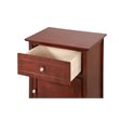Maklaine Contemporary 1 Drawer 1 Door Nightstand in Cherry Finish
