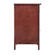 Maklaine Contemporary 1 Drawer 1 Door Nightstand in Cherry Finish