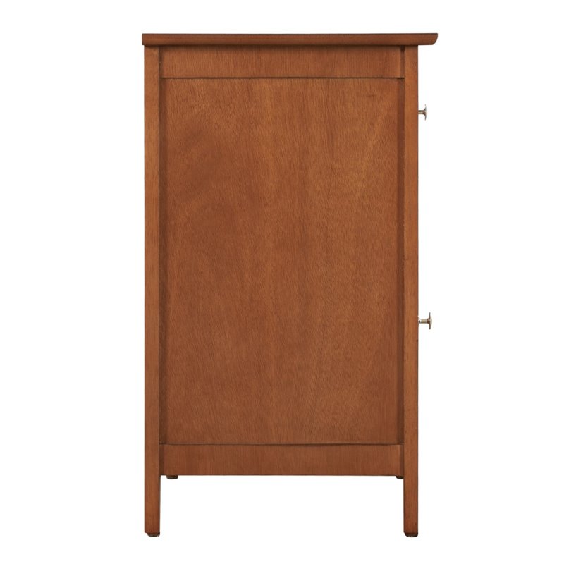 Maklaine Contemporary 1 Drawer 1 Door Nightstand in Oak Finish