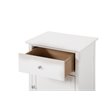 Maklaine Contemporary 1 Drawer 1 Door Nightstand in White Finish