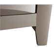 Maklaine Contemporary 3 Drawer Nightstand in Silver Champagne