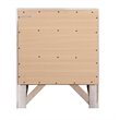 Maklaine Contemporary 3 Drawer Nightstand in White - Fully Assembled