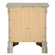 Maklaine Contemporary 2 Drawer Nightstand in Silver Champagne