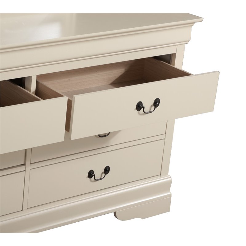 Maklaine Modern / Contemporary 6 Dovetailed Drawers Dresser in Beige