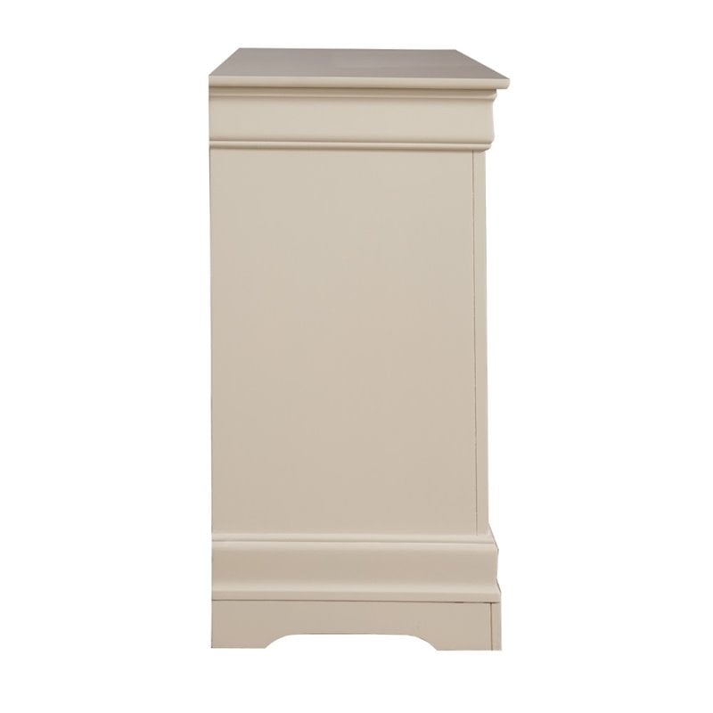 Maklaine Modern / Contemporary 6 Dovetailed Drawers Dresser in Beige