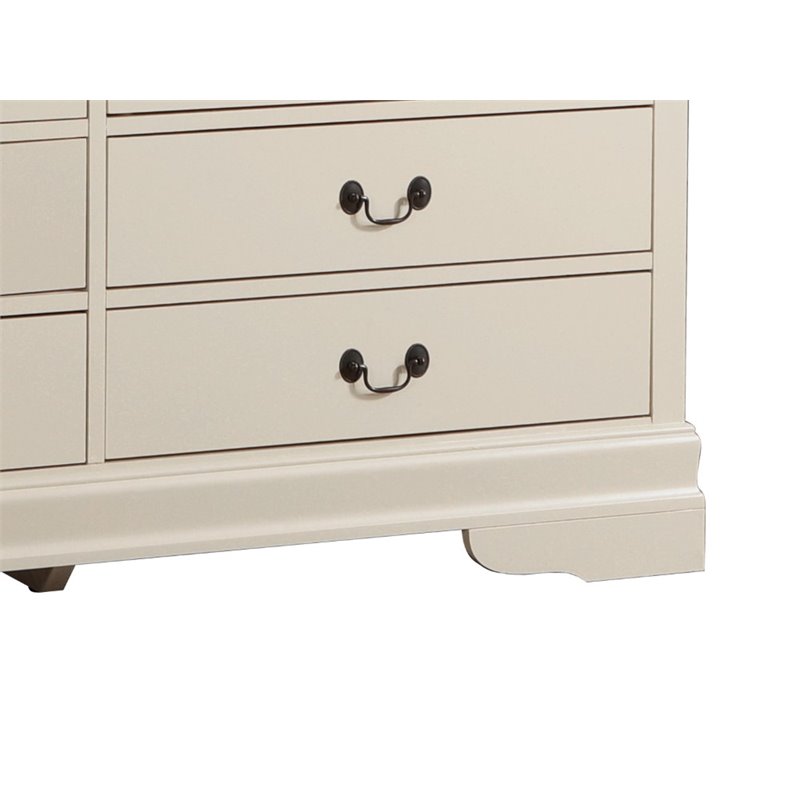 Maklaine Modern / Contemporary 6 Dovetailed Drawers Dresser in Beige