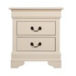 Maklaine Modern / Contemporary 2 Drawer Nightstand in Beige Finish