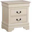 Maklaine Modern / Contemporary 2 Drawer Nightstand in Beige Finish