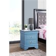 Maklaine Modern / Contemporary 2 Drawer Nightstand in Teal Finish