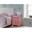 Maklaine Modern / Contemporary 2 Drawer Nightstand in Pink Finish