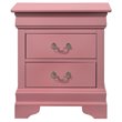 Maklaine Modern / Contemporary 2 Drawer Nightstand in Pink Finish