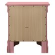 Maklaine Modern / Contemporary 2 Drawer Nightstand in Pink Finish