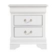 Maklaine Modern / Contemporary 2 Drawer Nightstand in White Finish