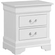 Maklaine Modern / Contemporary 2 Drawer Nightstand in White Finish