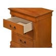 Maklaine Contemporary 3 Dovetailed Drawers Nightstand in Oak