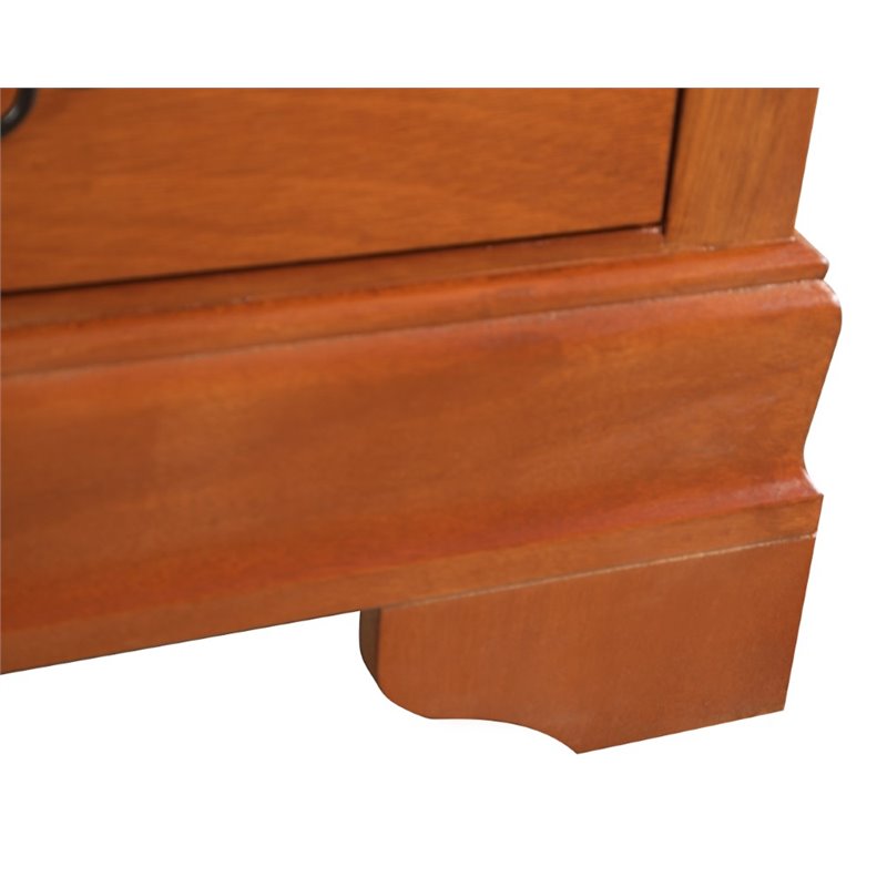 Maklaine Contemporary Wood Veneers 7 Drawer Lingerie Chest in Oak