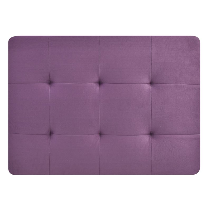 Maklaine Modern / Contemporary Microsuede Ottoman in Purple Finish