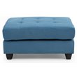 Maklaine Modern / Contemporary Microsuede Ottoman in Aqua Finish