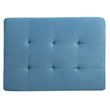 Maklaine Modern / Contemporary Microsuede Ottoman in Aqua Finish