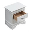 Maklaine Contemporary 2 Drawer Nightstand in Pearl White Finish