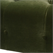 Maklaine Modern Tufted Roll Arm Chaise Lounge Olive Green Velvet