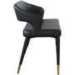 Maklaine Contemporary Soft Black Vegan Leather Rounded Back Bench