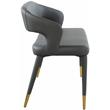 Maklaine Modern / Contemporary Soft Gray Vegan Leather Bench