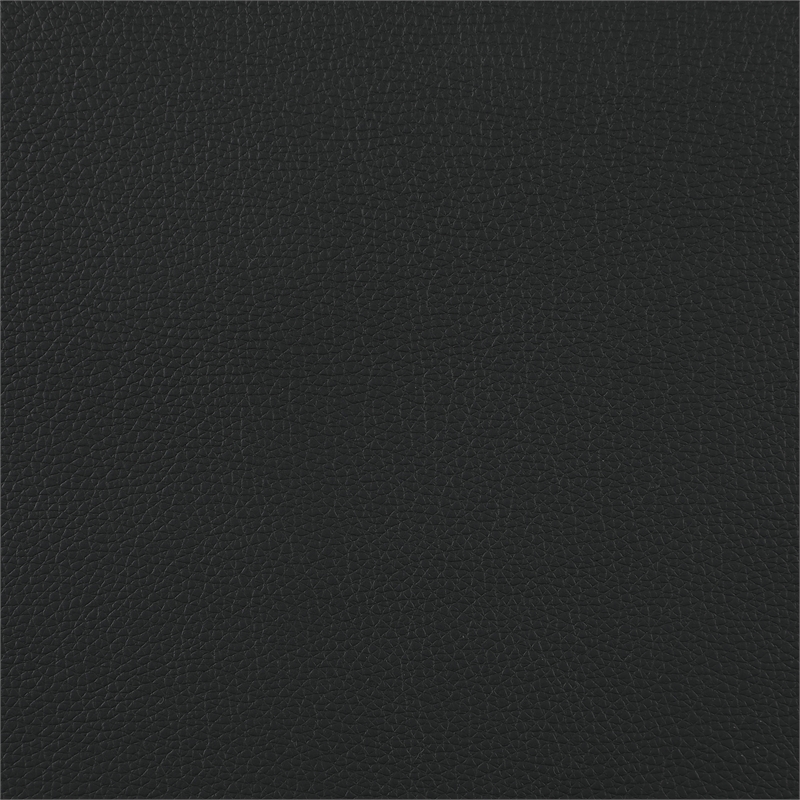 Maklaine Faux Leather Reversible Sleeper Sectional Sofa-Black