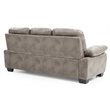 Maklaine Modern / Contemporary Faux Leather Sofa in Gray Finish