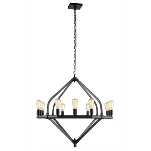 Maklaine Transitional 39&quot 12 Light Chandelier in Bronze Finish